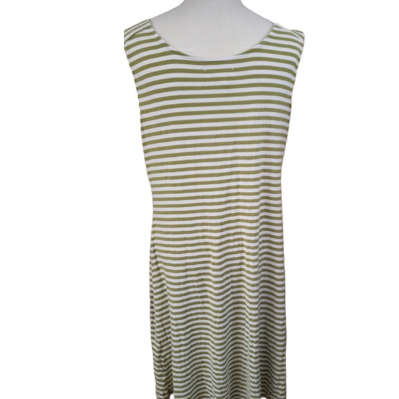 dressbarn Dresses & Skirts - 5/$20 Dressbarn XL Green & White Striped Dress